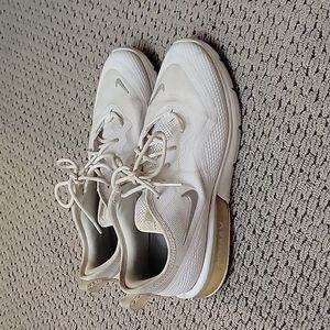 Women's white Nike Air Max shoes